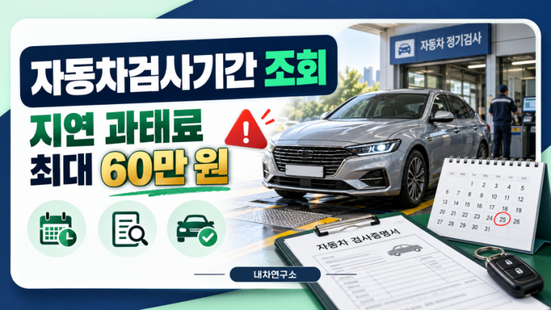 자동차검사기간 조회 방법, 만료일 지나면 과태료 얼마일까