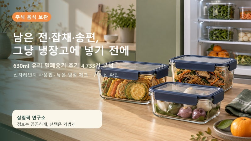추석 남은 음식 보관법｜락앤락 630ml 유리 밀폐용기 후기 분석