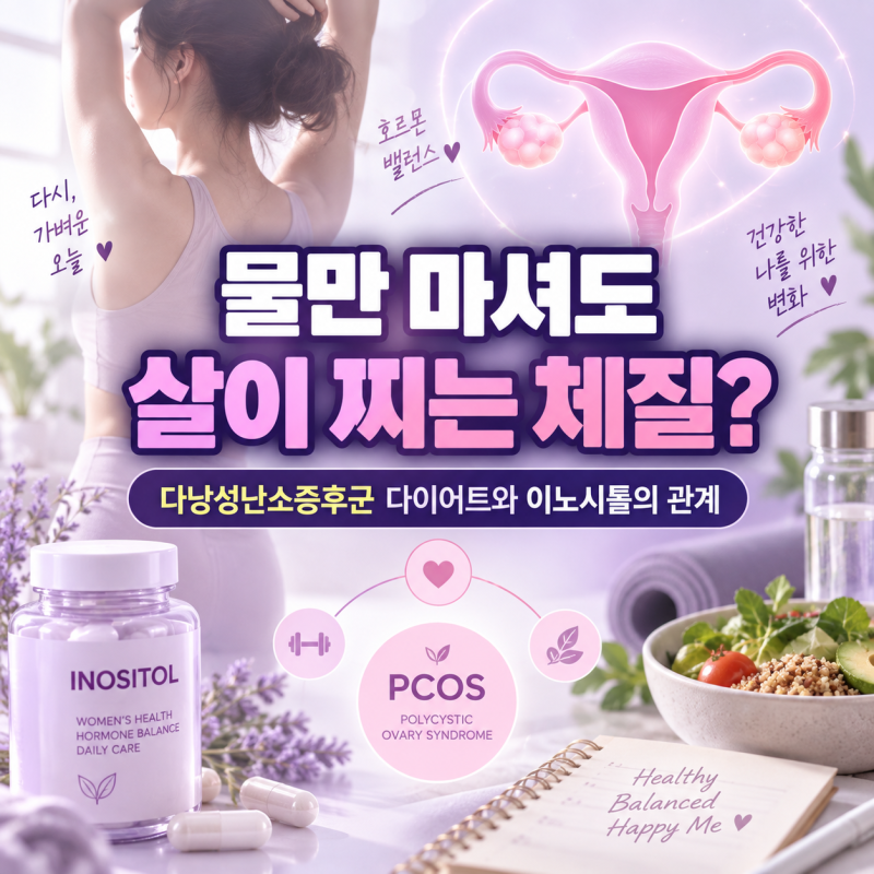 물만 마셔도 살이 찌는 체질? 다낭성난소증후군 다이어트와 이노시톨의 관계