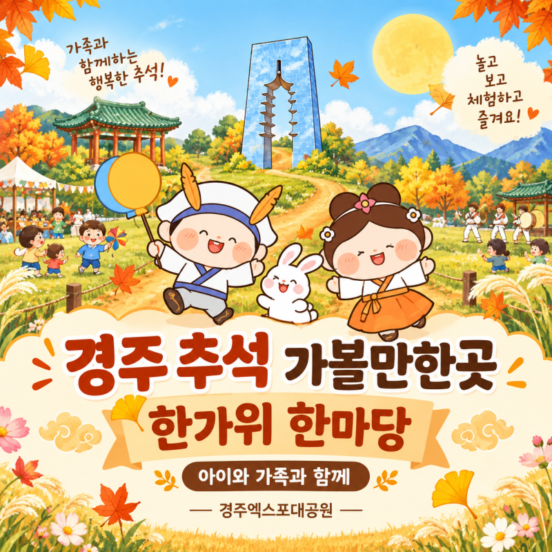 2026 경주 추석 가볼만한곳 아이와 가족여행 추천, 경주엑스포대공원 한가위 한마당