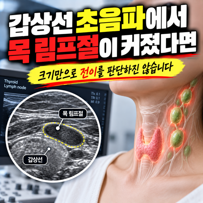 목 림프절이 커져 있다는데 갑상선암 전이는 어떻게 구분할까요