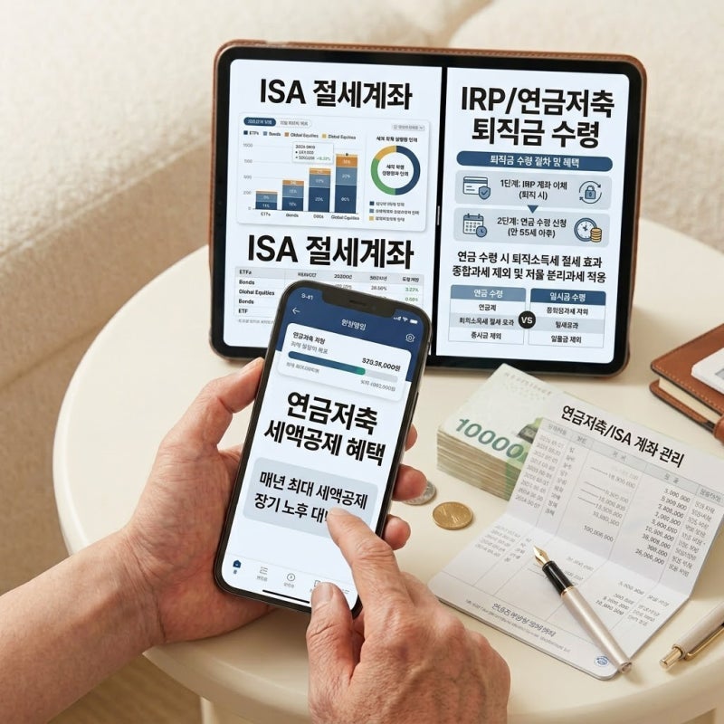 ISA, 연금저축, IRP 40,50 목돈 묶이지 않는 절세계좌 개설 순서, 무엇부터 확인할까?