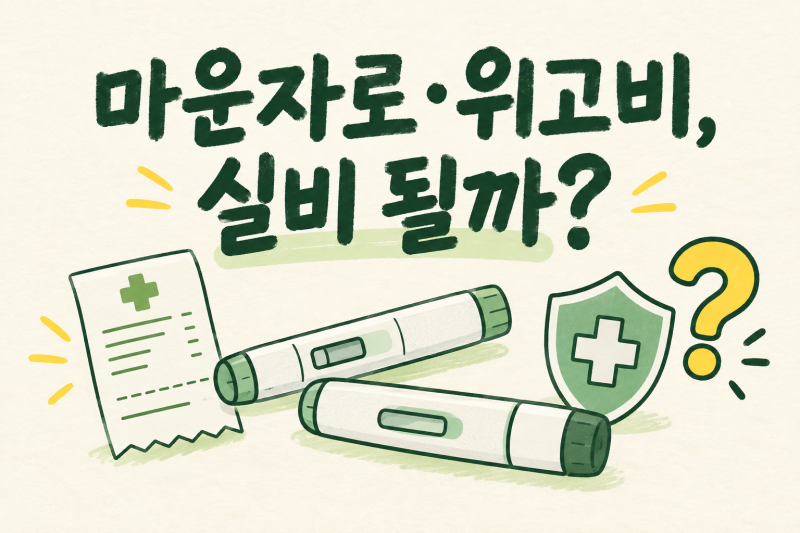 마운자로·위고비 실비청구 가능할까? 다이어트 목적과 질병치료의 차이