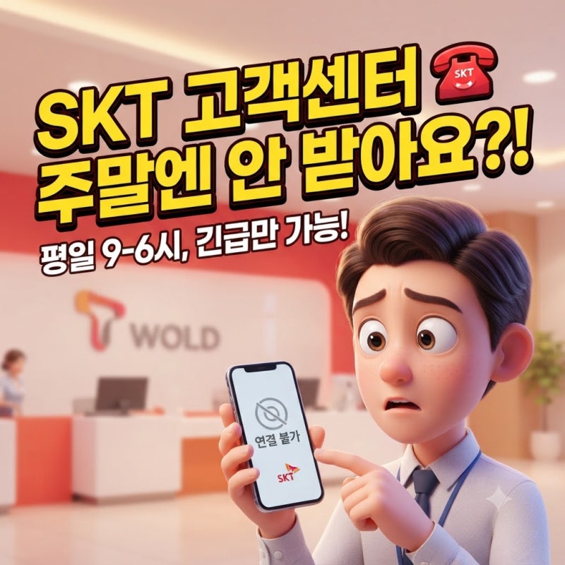 skt 고객센터 전화번호 114 상담원 연결 시간 주말 안내