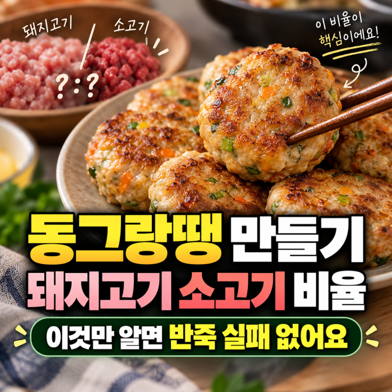 동그랑땡 만들기 돼지고기 소고기 비율, 이것만 알면 반죽 실패 없어요