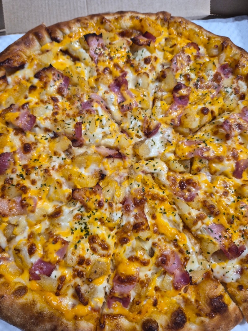 피자스쿨 오지치즈포테이토 치즈크러스트 포장해서 한판 맥주랑 다먹기 후기