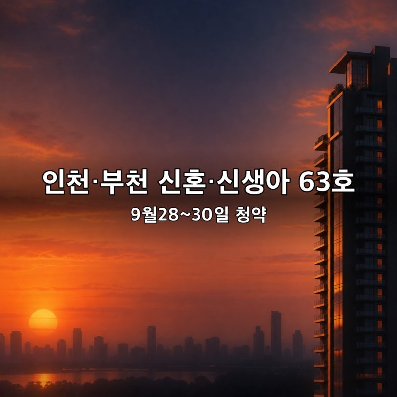 [인천·부천] 신혼·신생아 매입임대Ⅱ 전세형 63호, 9월 28~30일 청약해요