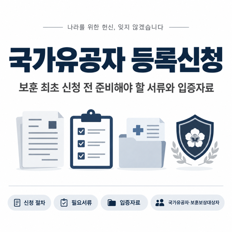 국가유공자 등록신청 처음이라면? 보훈 최초 신청 전 준비해야 할 서류와 입증자료