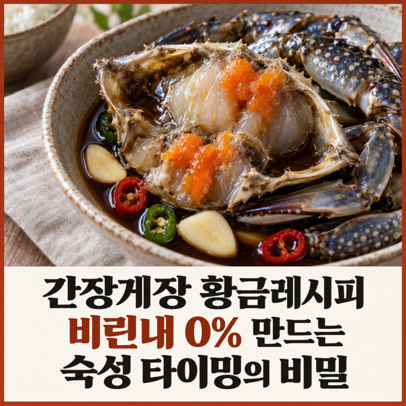 간장게장 황금비율 꽃게 손질 숙성 보관 양념 레시피