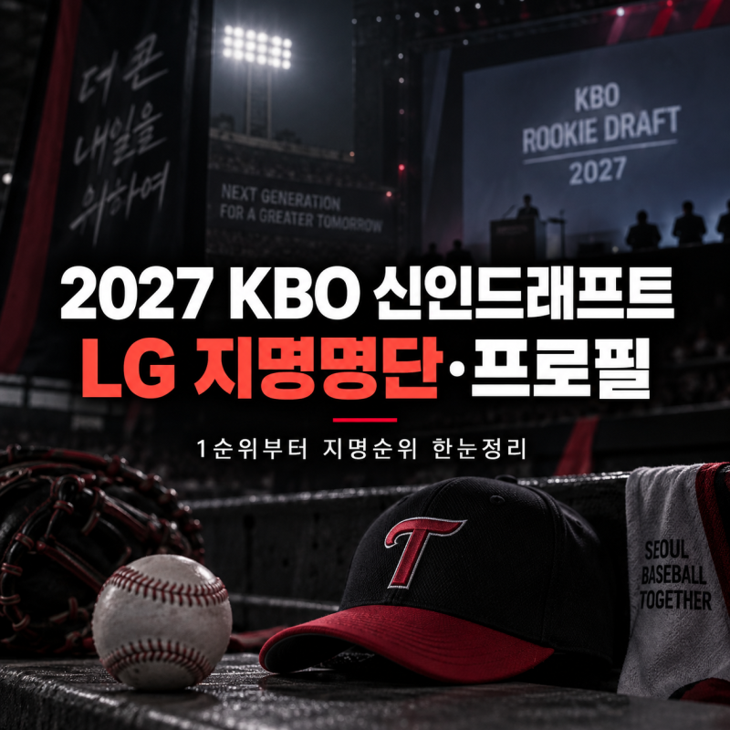 2027 KBO 신인드래프트 LG트윈스 명단 1순위 깜짝 픽과 지명 선수 프로필 총정리