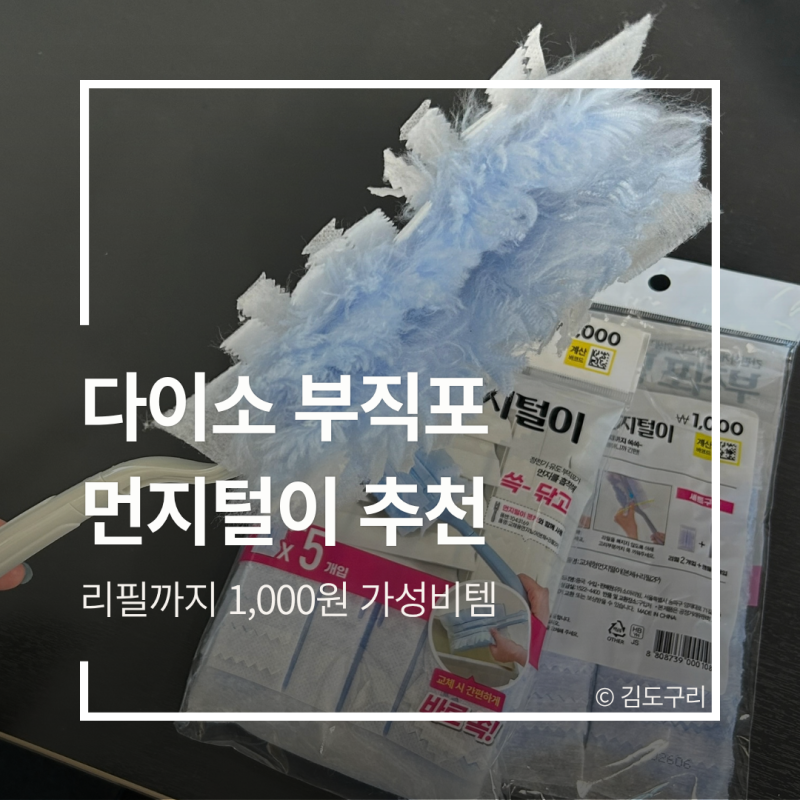 다이소 부직포 먼지털이 추천 리필까지 1,000원 가성비템