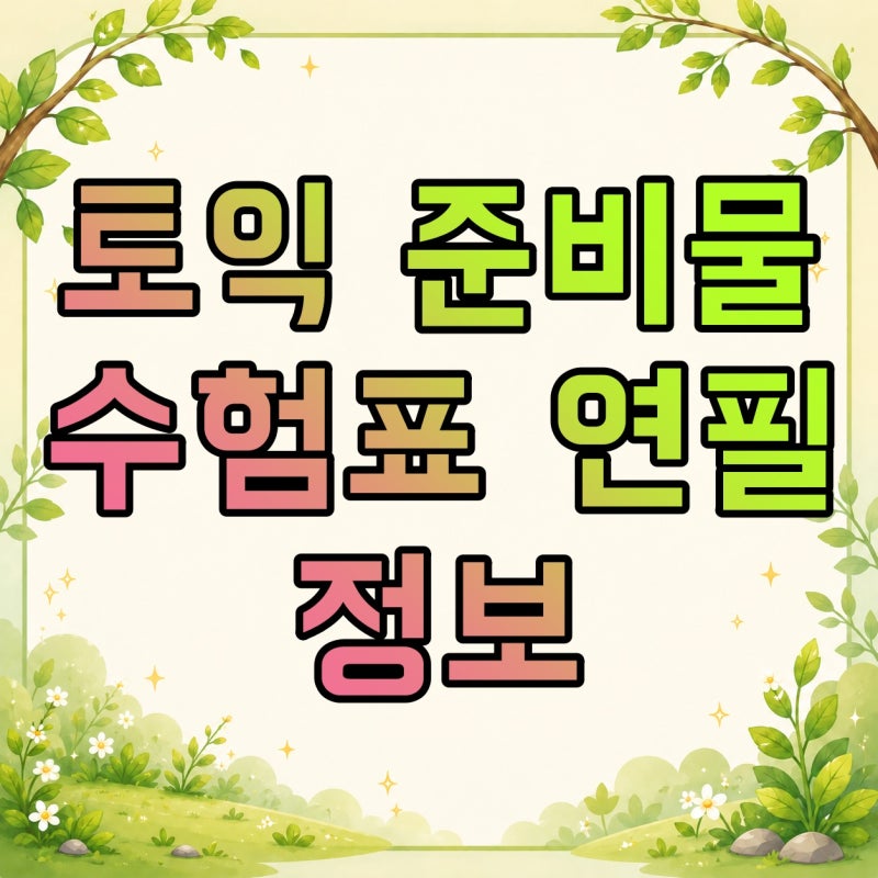 토익 준비물·수험표 출력, 연필·샤프·시계·컴싸 사용과 시험시간 총정리