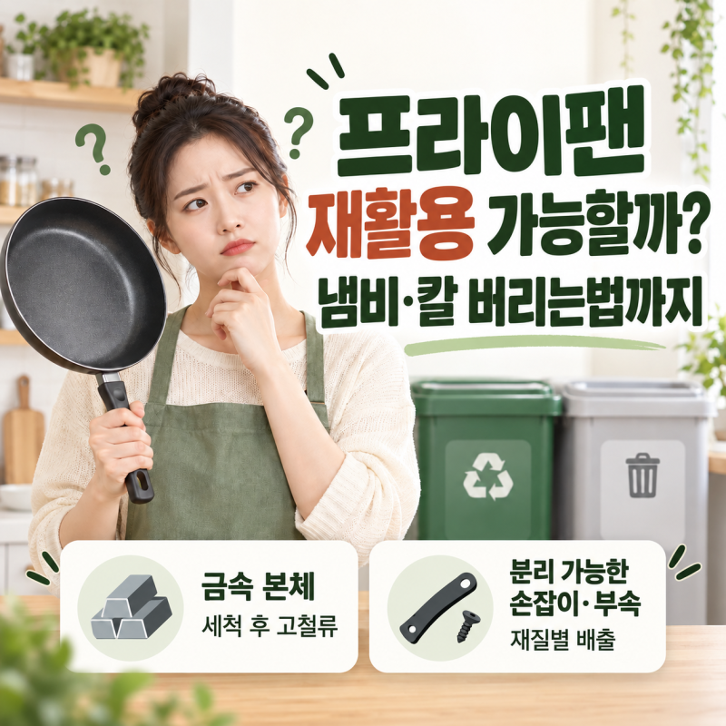프라이팬 버리는법, 일반쓰레기일까? 냄비·칼 분리배출 차이