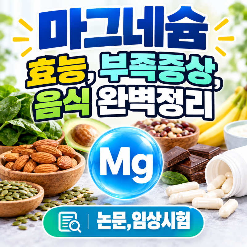 마그네슘 효능과 하루 권장량 부족 증상 음식 영양제 종류별 차이