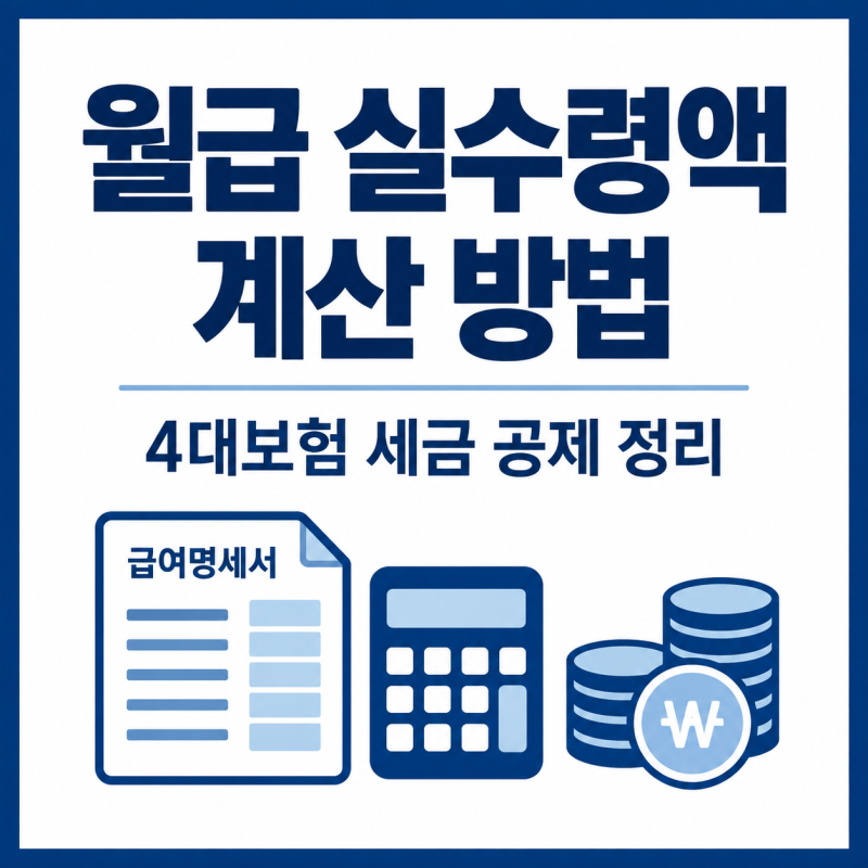 월급 실수령액 직접 계산하는 방법 2026년 4대보험 세금까지 정리