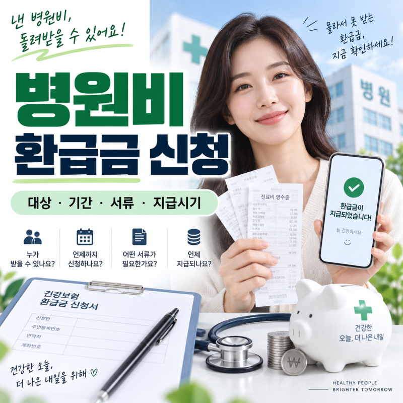 2026 병원비 환급금 조회·신청 방법｜대상·기간·서류·지급일 총정리