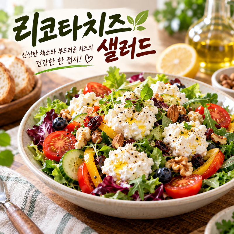 리코타치즈 샐러드 황금레시피, 카페보다 푸짐하고 맛있게 만드는 법