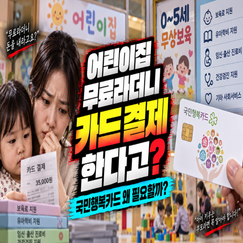 “어린이집 무료라더니 카드 결제한다고?”… 국민행복카드 왜 필요할까?