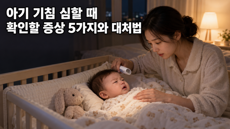 아기 기침 심할 때 확인할 증상 5가지와 대처법