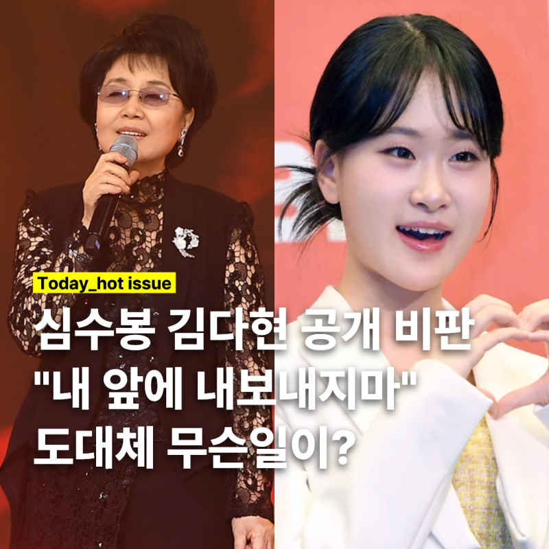 심수봉 김다현 공개 저격 "내 앞에 내보내지마"... 무슨 일이 있었나? 과거 발언도 재주목