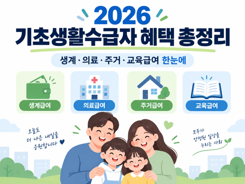2026 기초생활수급자 혜택 신청 복지로 홈페이지 바로가기｜중위소득 뜻 · 생계·의료·주거·....
