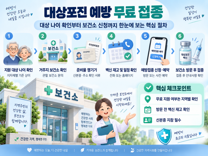 2026 대상포진 무료접종 대상｜지역별 나이·신청방법