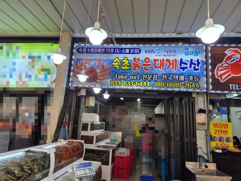 속초중앙시장 대게 맛집 속초붉은대게수산 내돈내산 후기｜대게 가격, 수율 좋은 곳