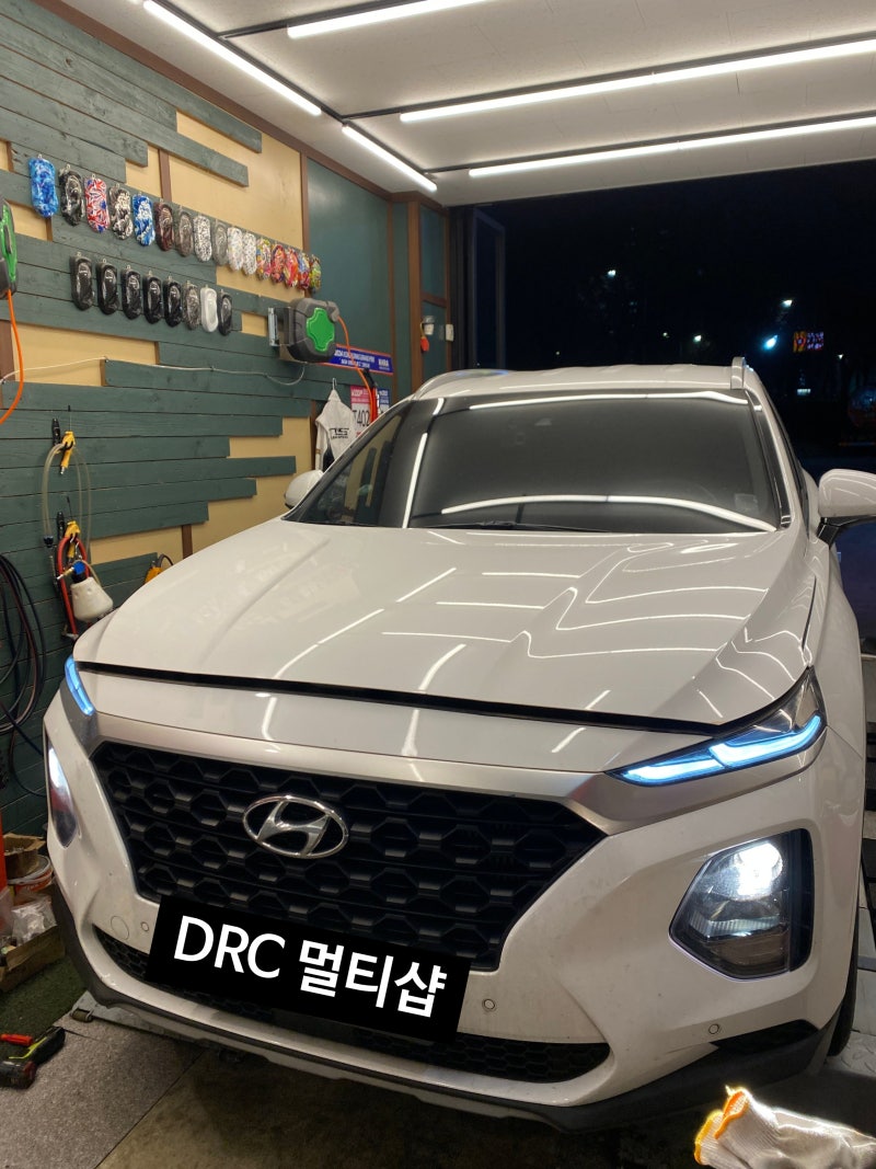안산 싼타페 TM 엔진오일 교환｜합성유 플러싱·에어샤워·잔유제거