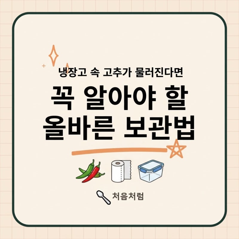냉장고 속 고추가 물러진다면 꼭 알아야 할 올바른 보관법