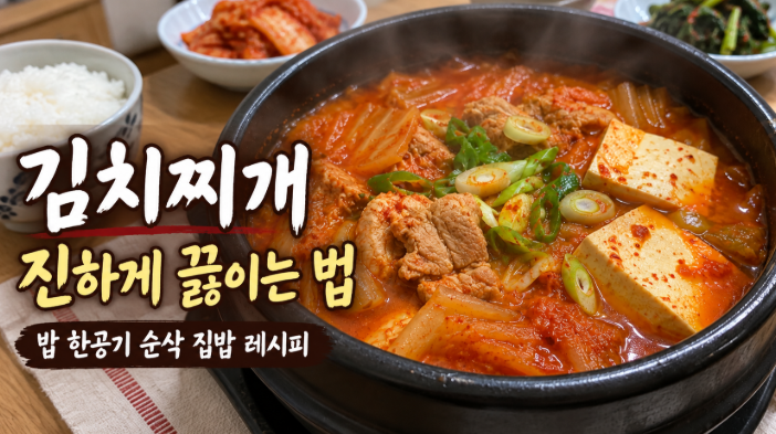 [집밥 레시피] 김치찌개 맛있게 끓이는 법｜신김치 없어도 진하게 만드는 돼지고기 김치찌개