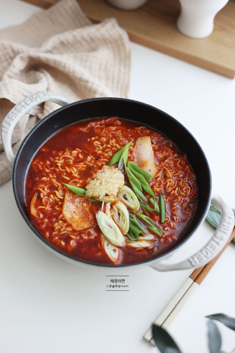 찐한 국물 해장라면 레시피, 윤남노 짬뽕라면 맛있게 끓이는법