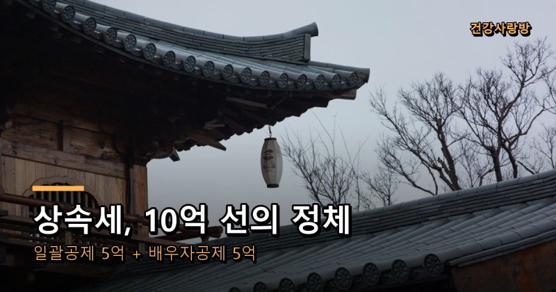 상속세 얼마부터 내나요, 배우자가 계시면 10억까지는 0원입니다