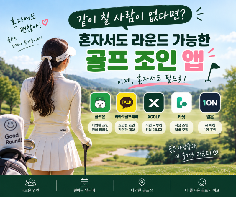 같이 칠 사람이 없다면? 골프 조인 앱 총정리