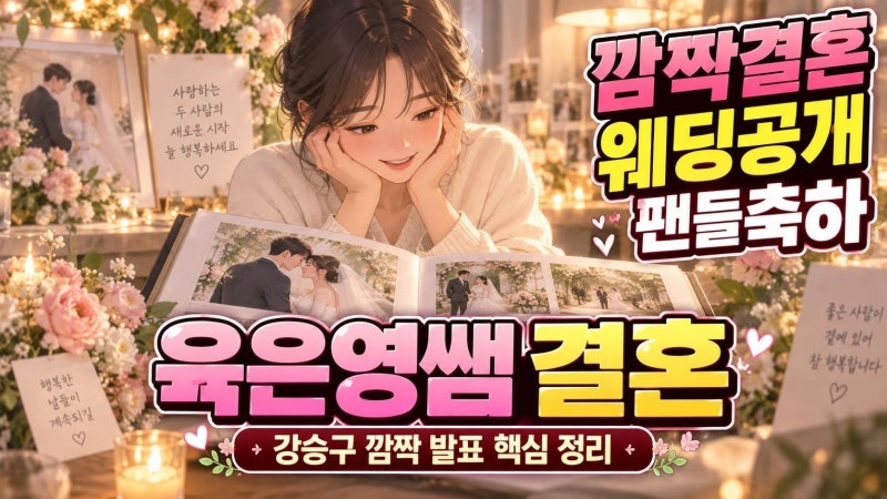 육은영쌤 강승구 결혼 발표 총정리, 웨딩사진 공개와 매드브로 팬 반응