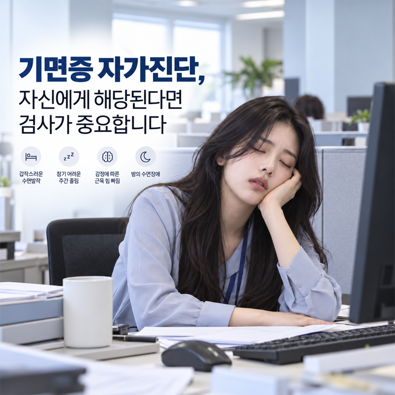 기면증 자가진단, 자신에게 해당된다면 검사가 중요합니다