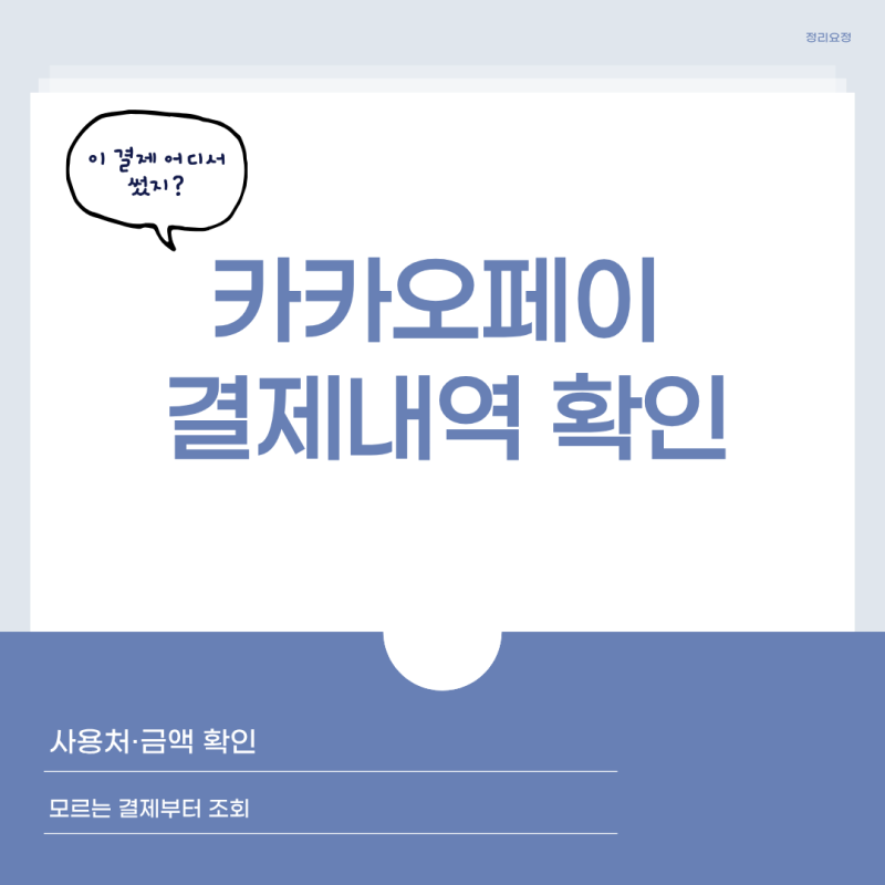 카카오페이 결제내역 어디서 확인할까? 모르는 결제 사용처 조회방법