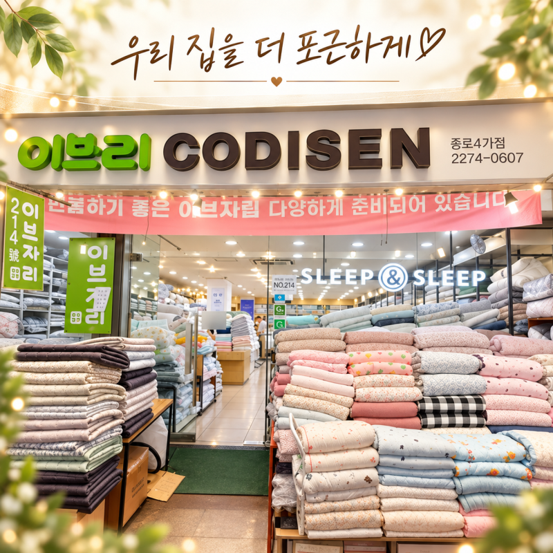 종로 침구매장 동대문이불 다채로운 프리미엄 침구~! 이브자리 종로4가점 방문 후기