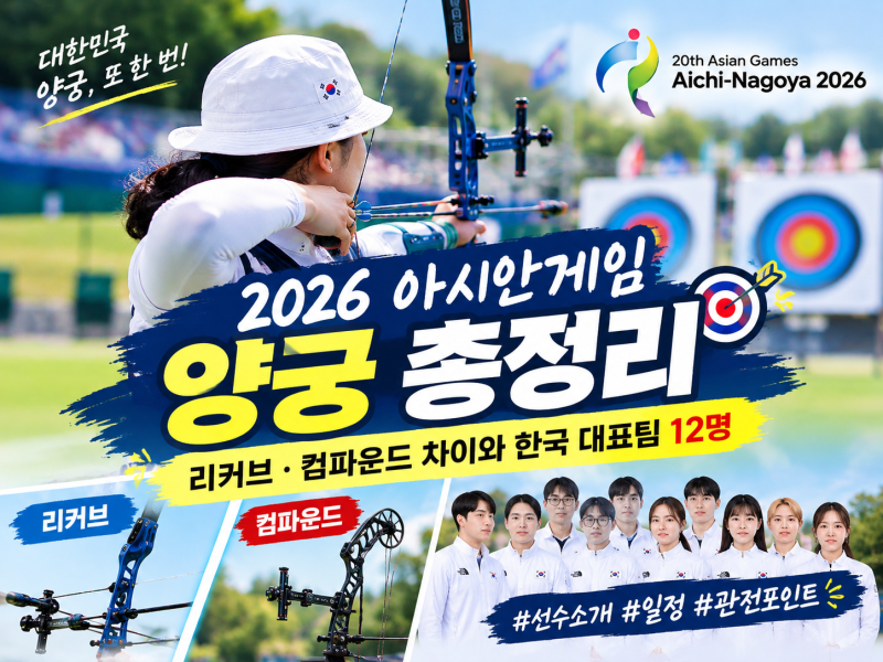 2026 아시안게임 양궁 리커브와 컴파운드 차이｜한국 대표팀 12명 선수 소개