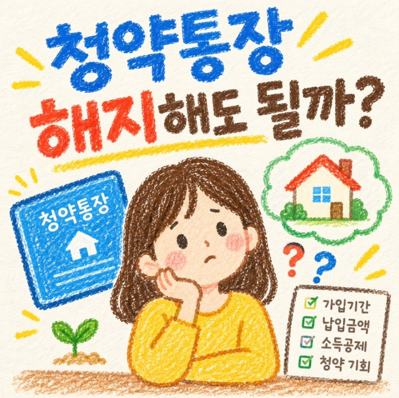 청약통장 해지 전 알아야 할 것들 총정리｜가입기간·소득공제·청약 영향