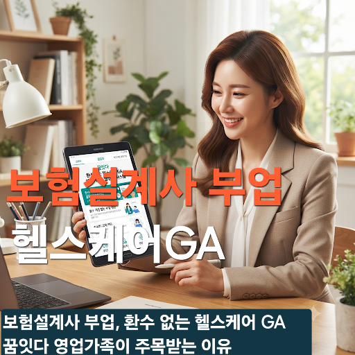 보험설계사 부업, 환수 없는 헬스케어 GA 꿈잇다 영업가족이 주목받는 이유