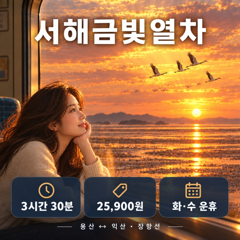 서해금빛열차 예약부터 가격, 온돌마루실까지 총정리