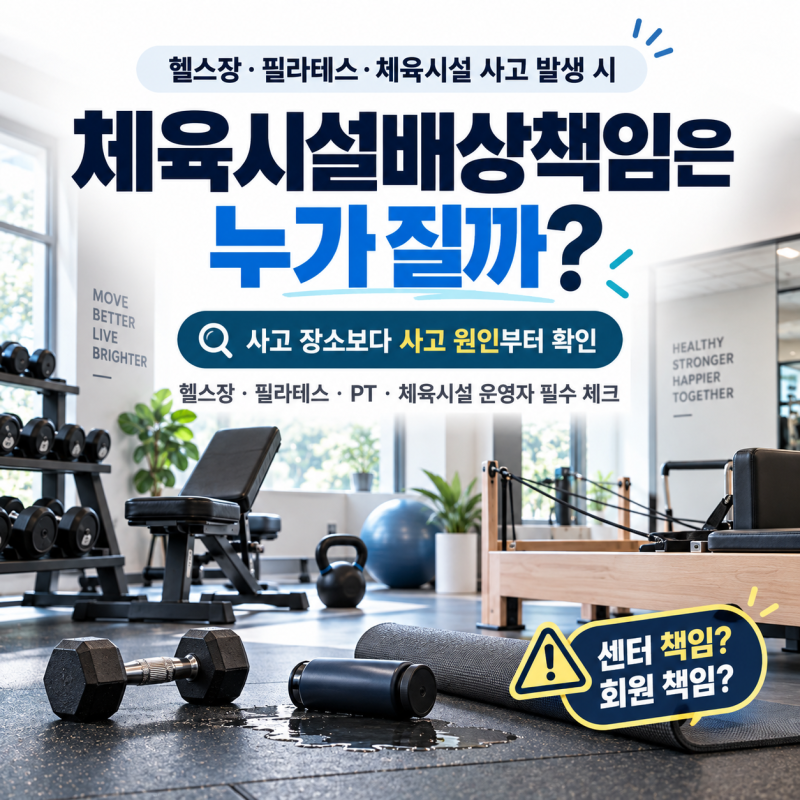 헬스장·필라테스·체육시설 사고 발생 시 체육시설배상책임은 누가 질까?