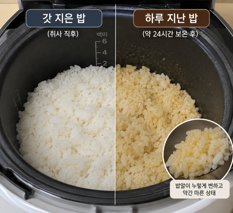 보온밥솥 밥이 하루 만에 누렇게 변하는 이유｜냄새까지 난다면 이것부터 확인하세요