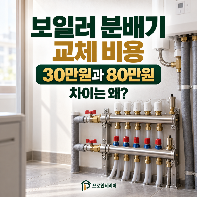 보일러 분배기 교체 비용, 30만원과 80만원 차이는 어디서 생길까?
