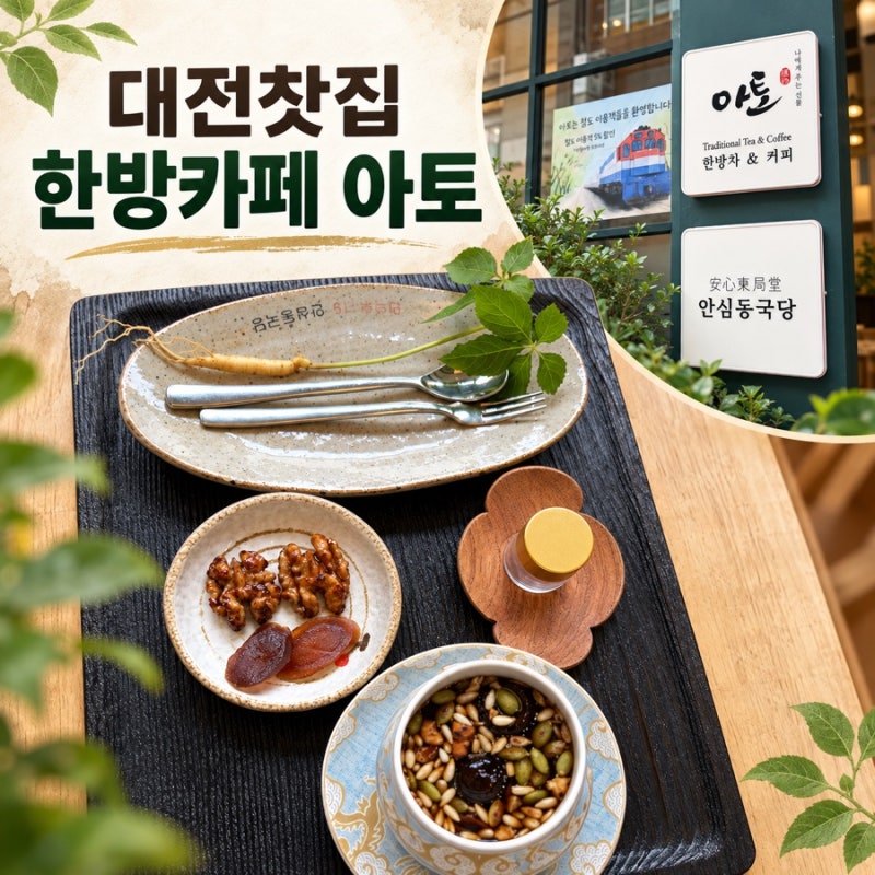 대전 찻집 한방카페 아토, 중앙시장 · 대전역 근처 이색 데이트 추천!
