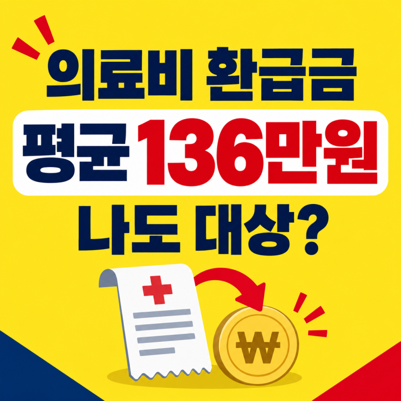 2026 의료비 환급금, 평균 136만원 돌려준다.. 나도 대상일까?