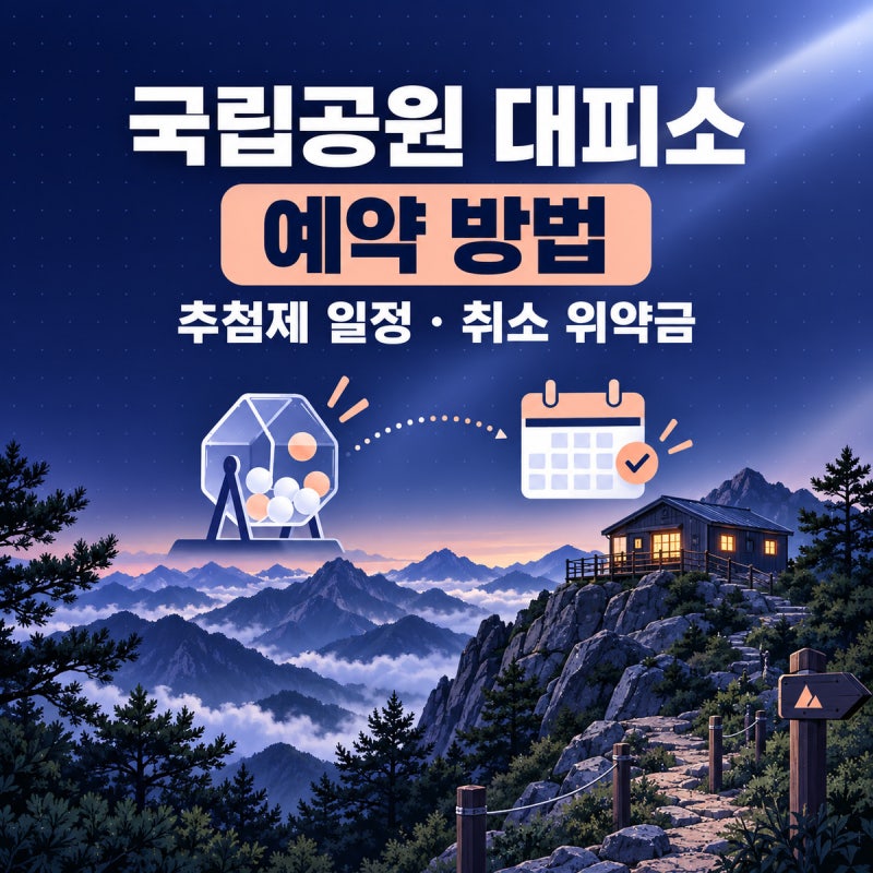 국립공원 대피소 예약 방법｜지리산·설악산 추첨제 일정과 취소 위약금 총정리