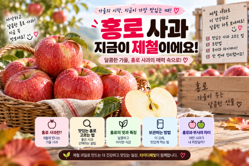 홍로 사과 지금이 제철 맛있는 홍로 고르는 법부터 부사와 차이·보관법까지