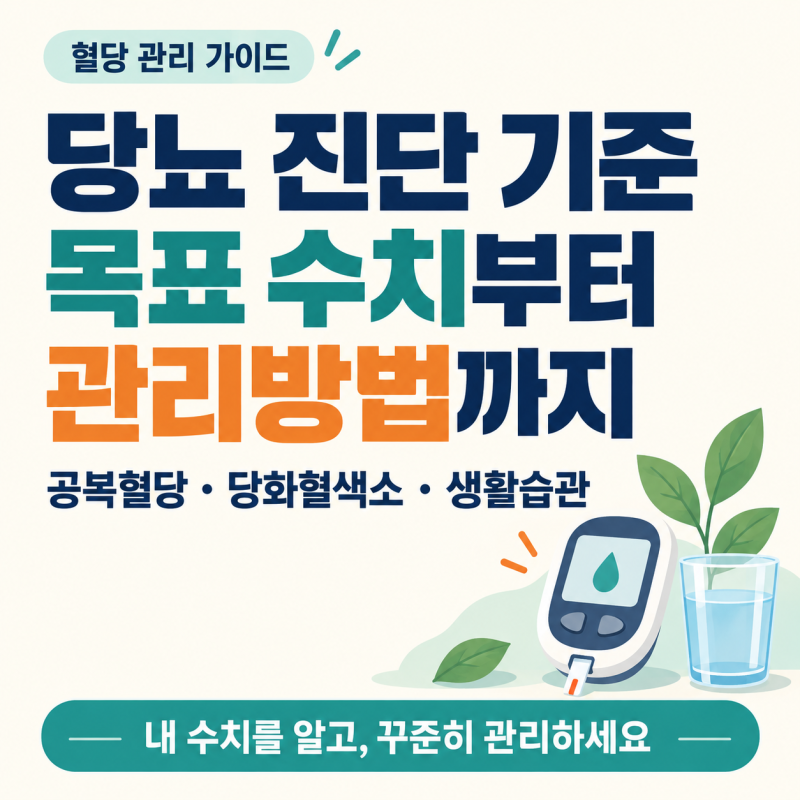 당뇨 진단 기준 총정리｜공복혈당·당화혈색소 정상수치와 혈당 관리방법