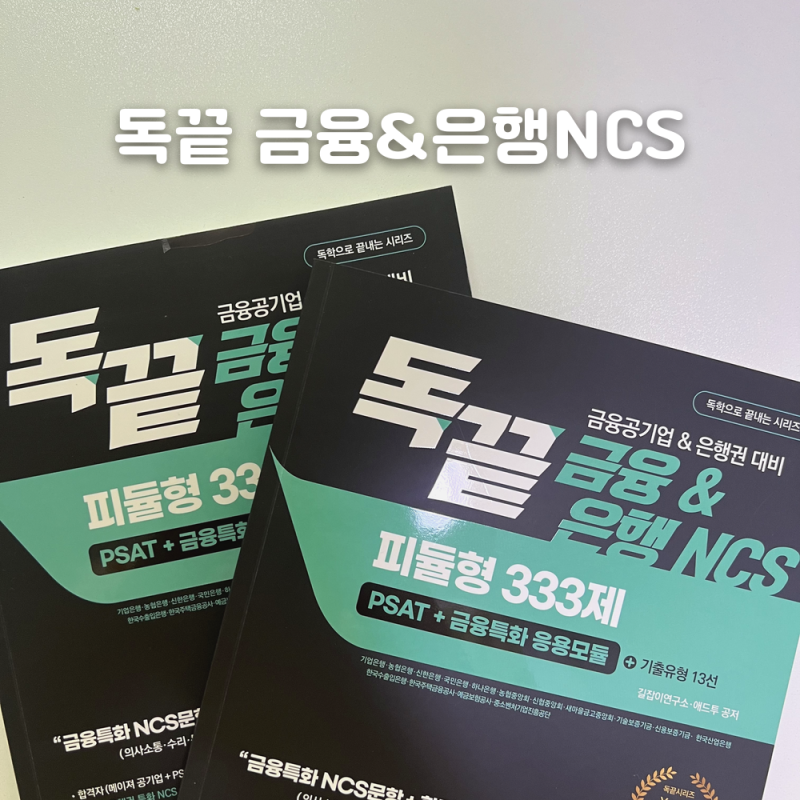 독끝 금융&은행 NCS 인강 필기 준비 교재 추천 IBK기업은행 피듈형